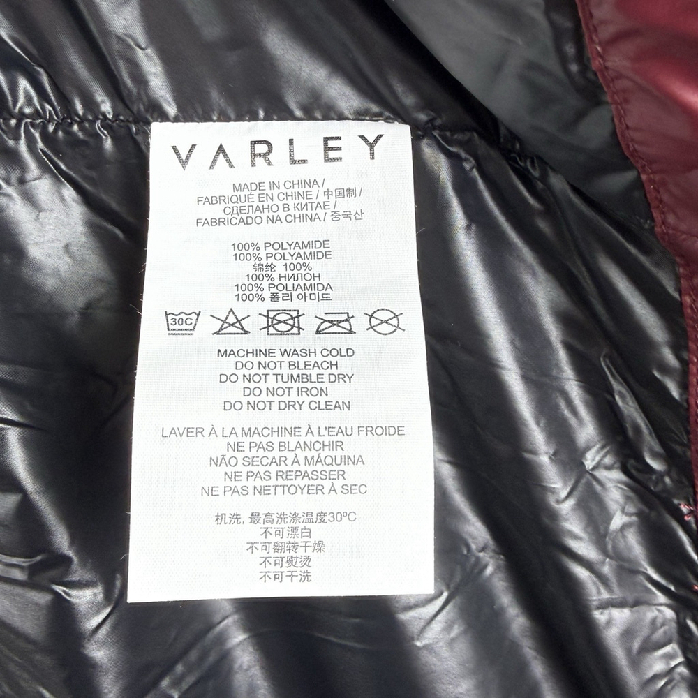 Anthropologie Varley Silverlake Gilet Longline Puffer Vest Red Small Oversized - Picture 10 of 13